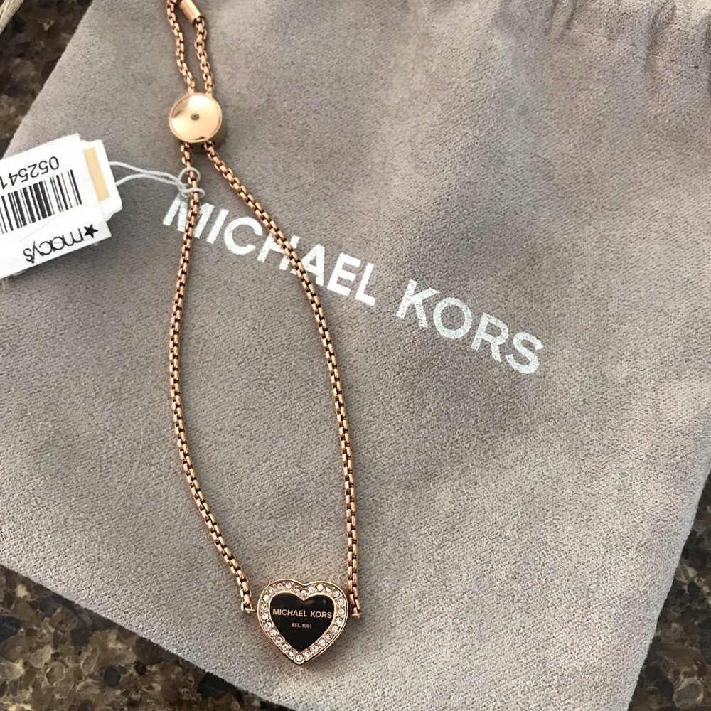 Michael Kors Rose Gold adjustable Heart Bracelet